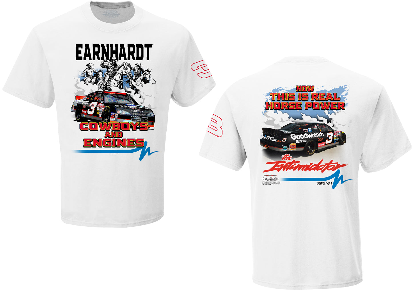 Dale Earnhardt Sr. Cowboys & Engines T-Shirt - White