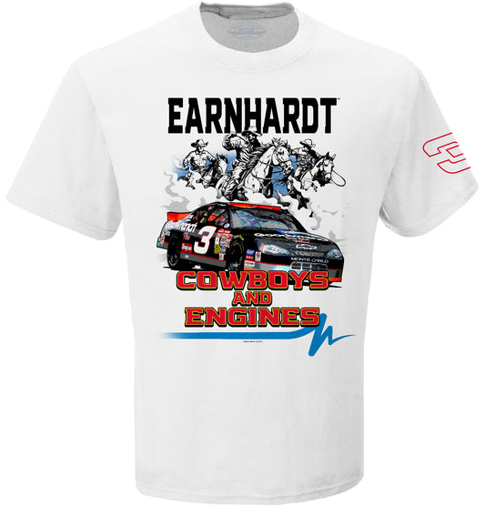 Dale Earnhardt Sr. Cowboys & Engines T-Shirt - White