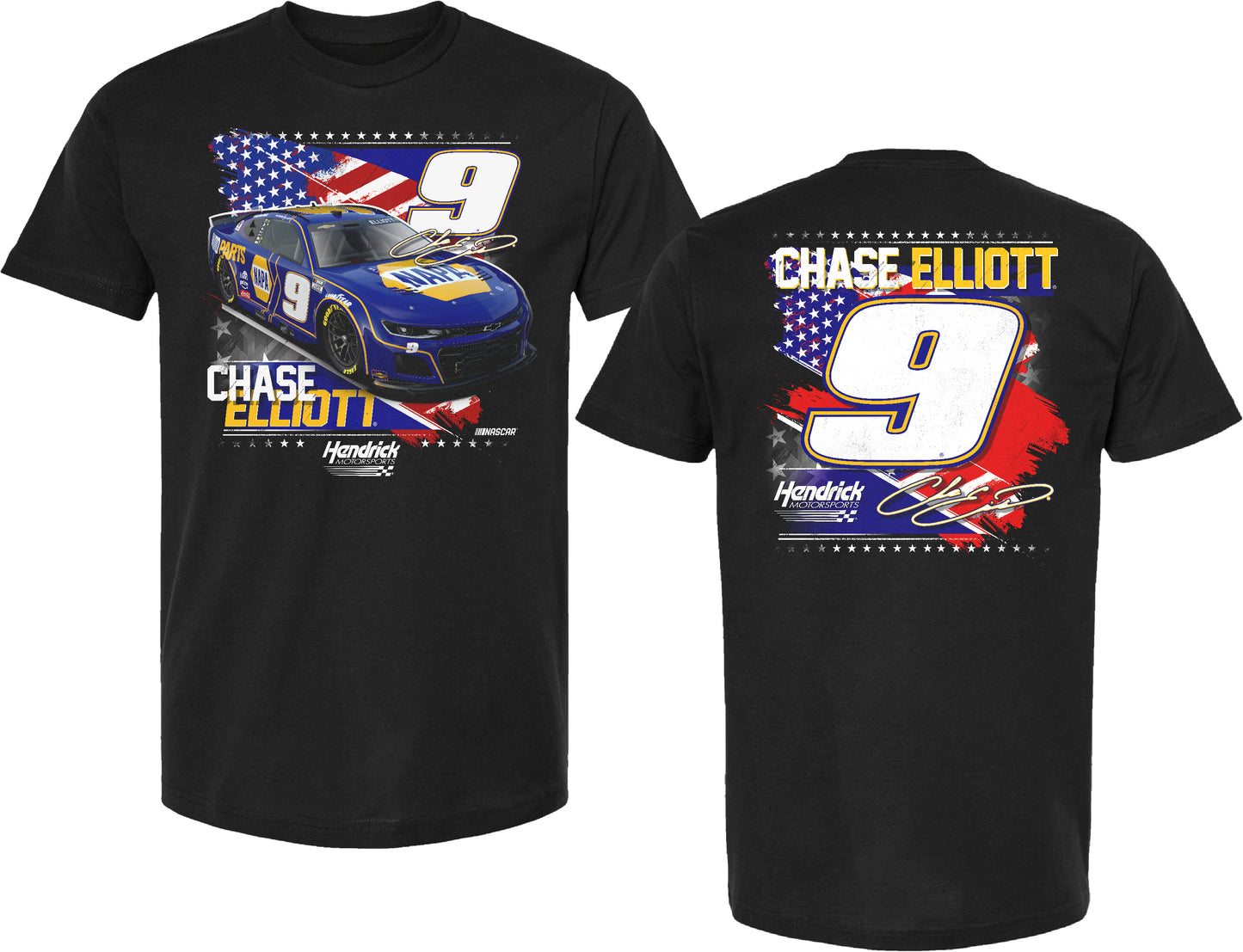 Chase Elliott 2025 NAPA Patriotic Car T-Shirt - Black