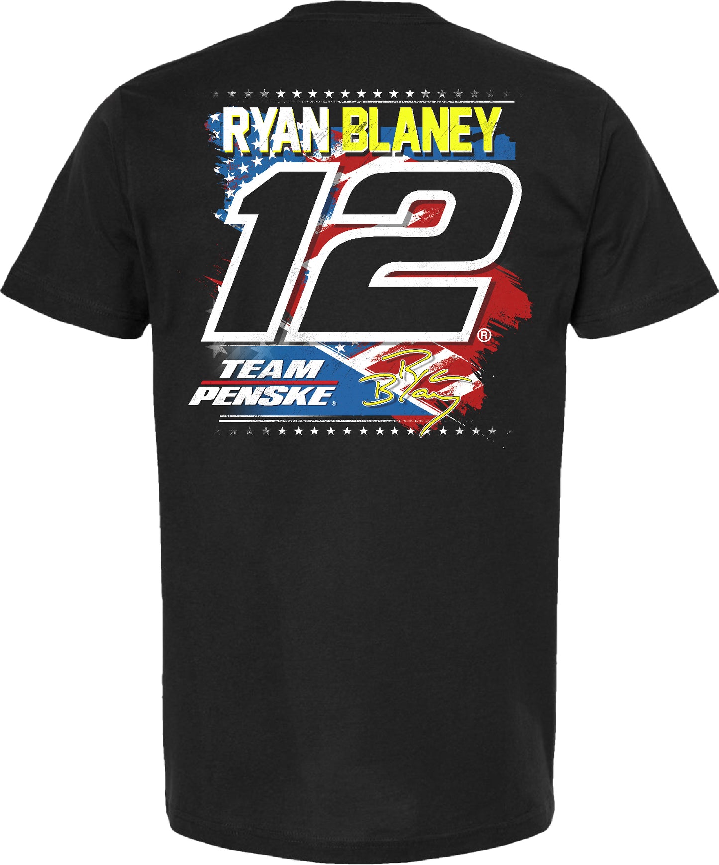 Ryan Blaney 2025 Menards Patriotic Car T-Shirt - Black