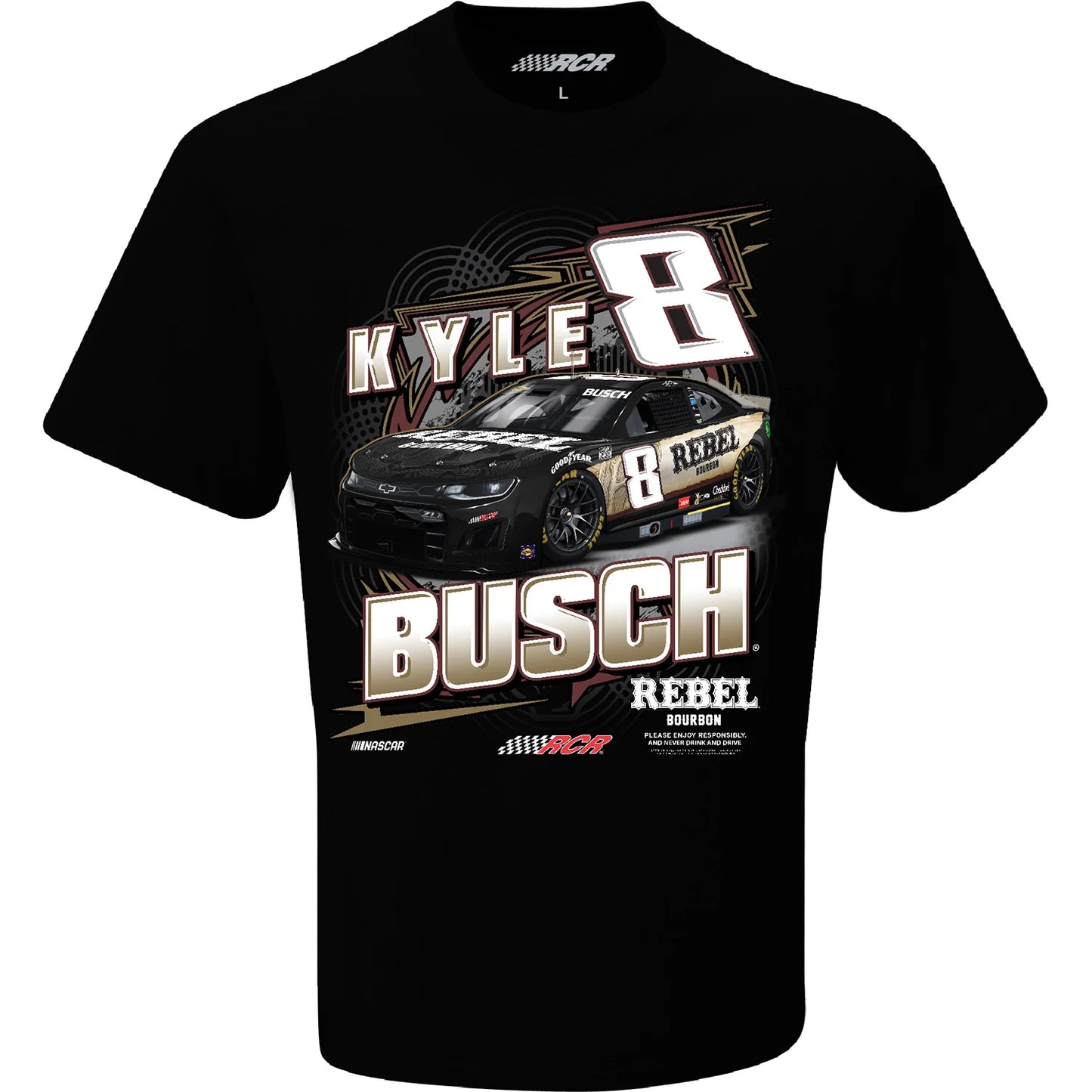 Kyle Busch #8 Rebel Bourbon T-shirt